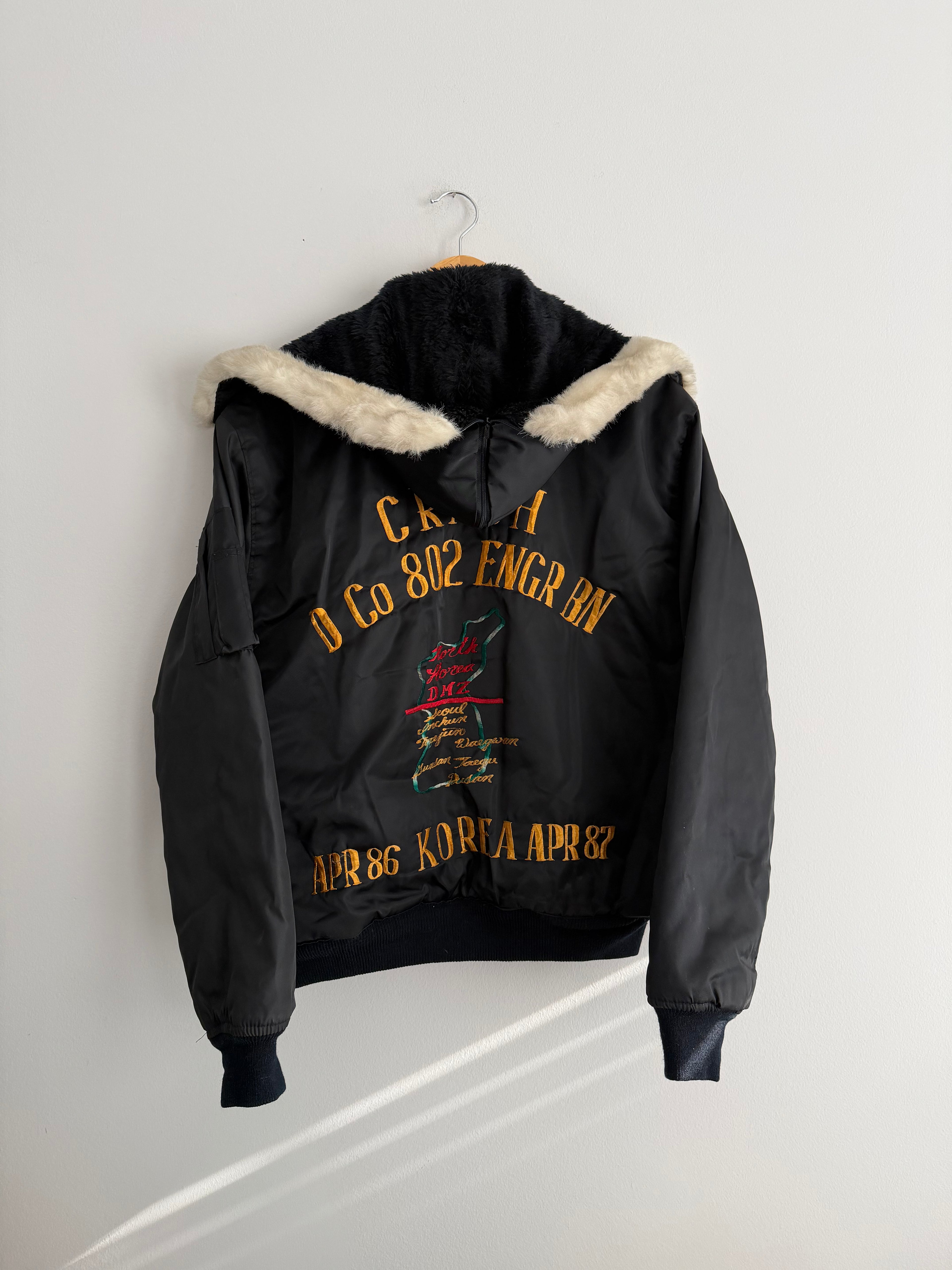 Vintage 80s North Korea Souvenir Bomber Jacket