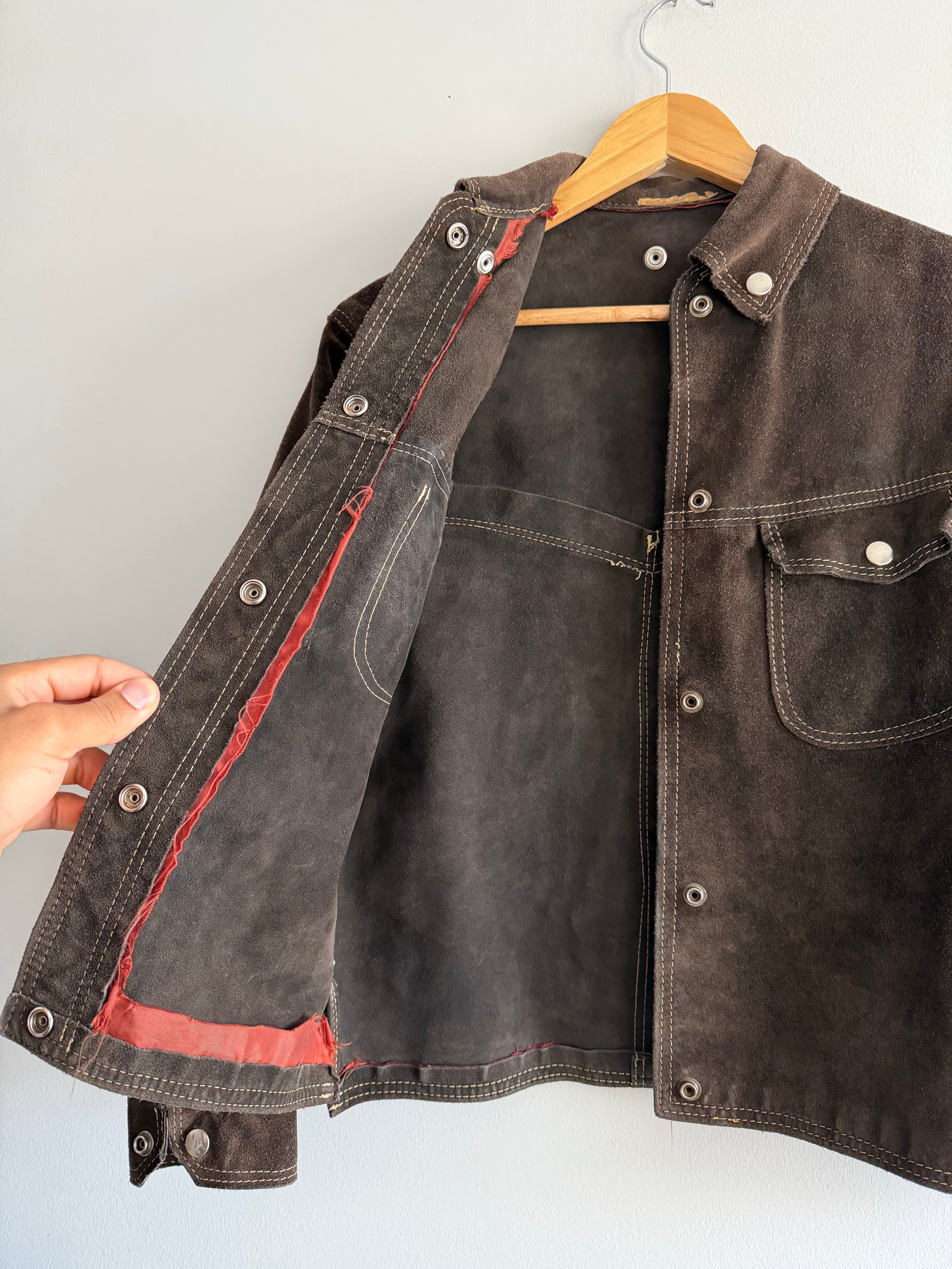 Vintage Brown Suede Jacket