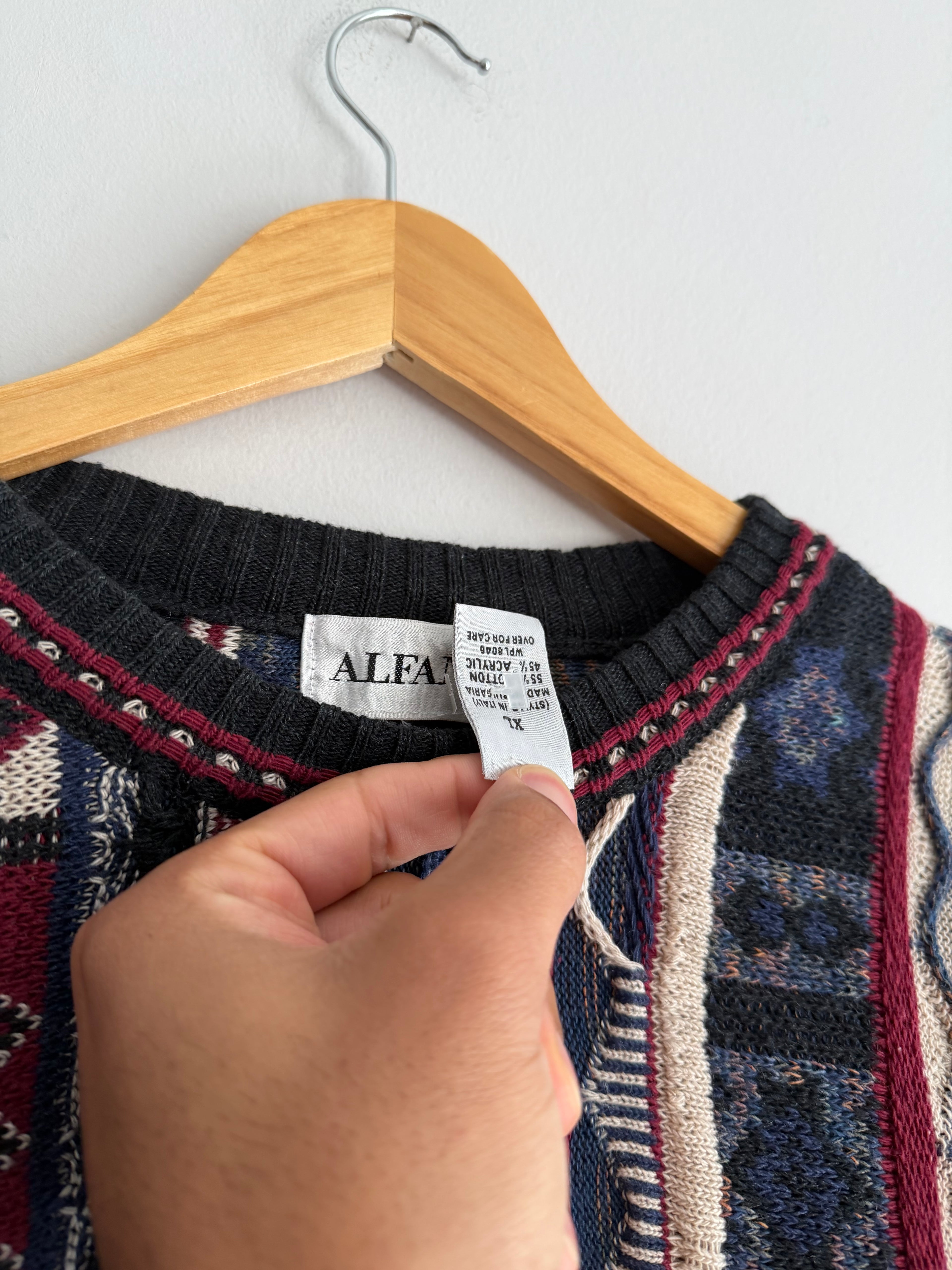Vintage Alafani 3D Knit Sweater