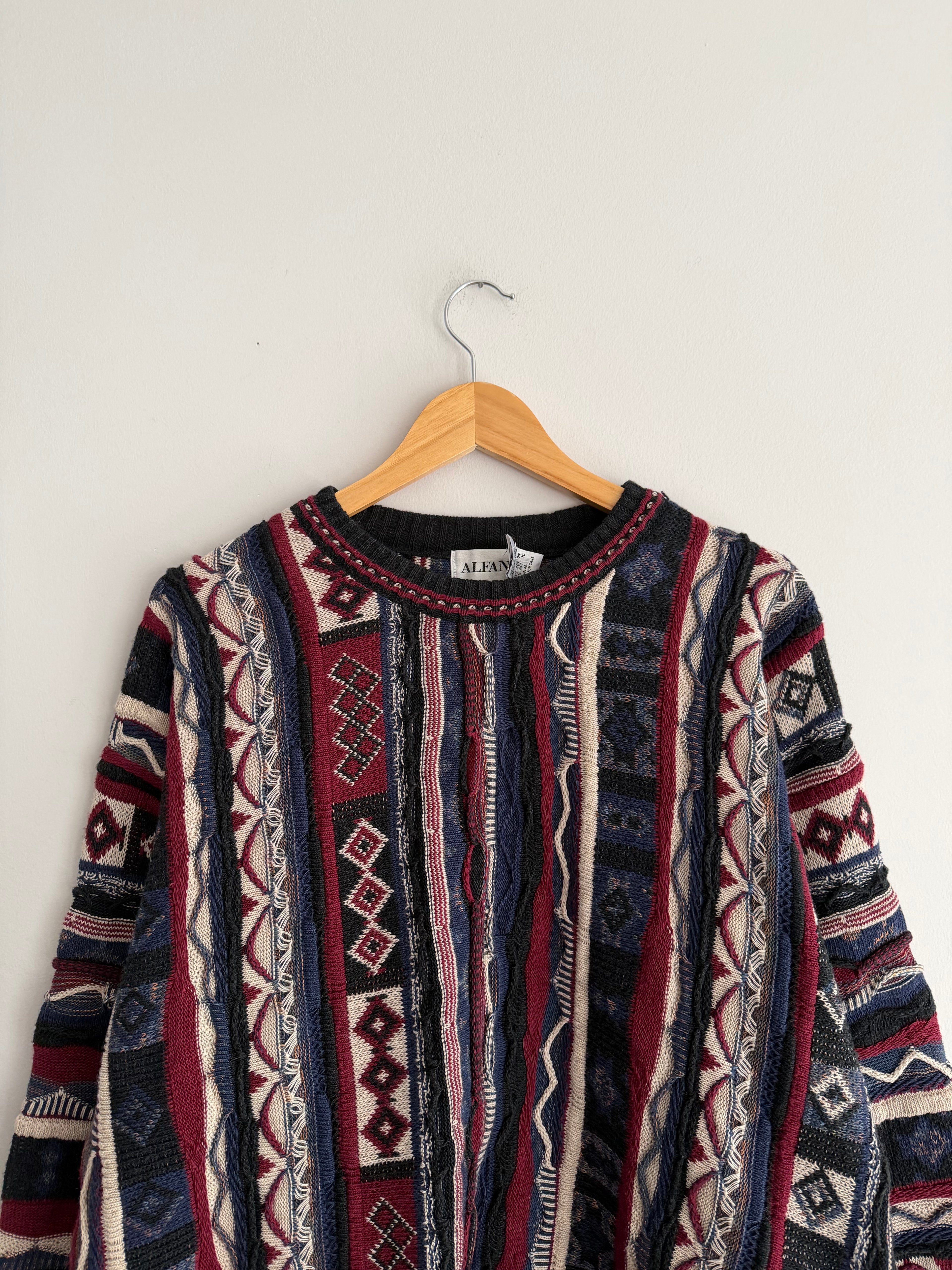 Vintage Alafani 3D Knit Sweater