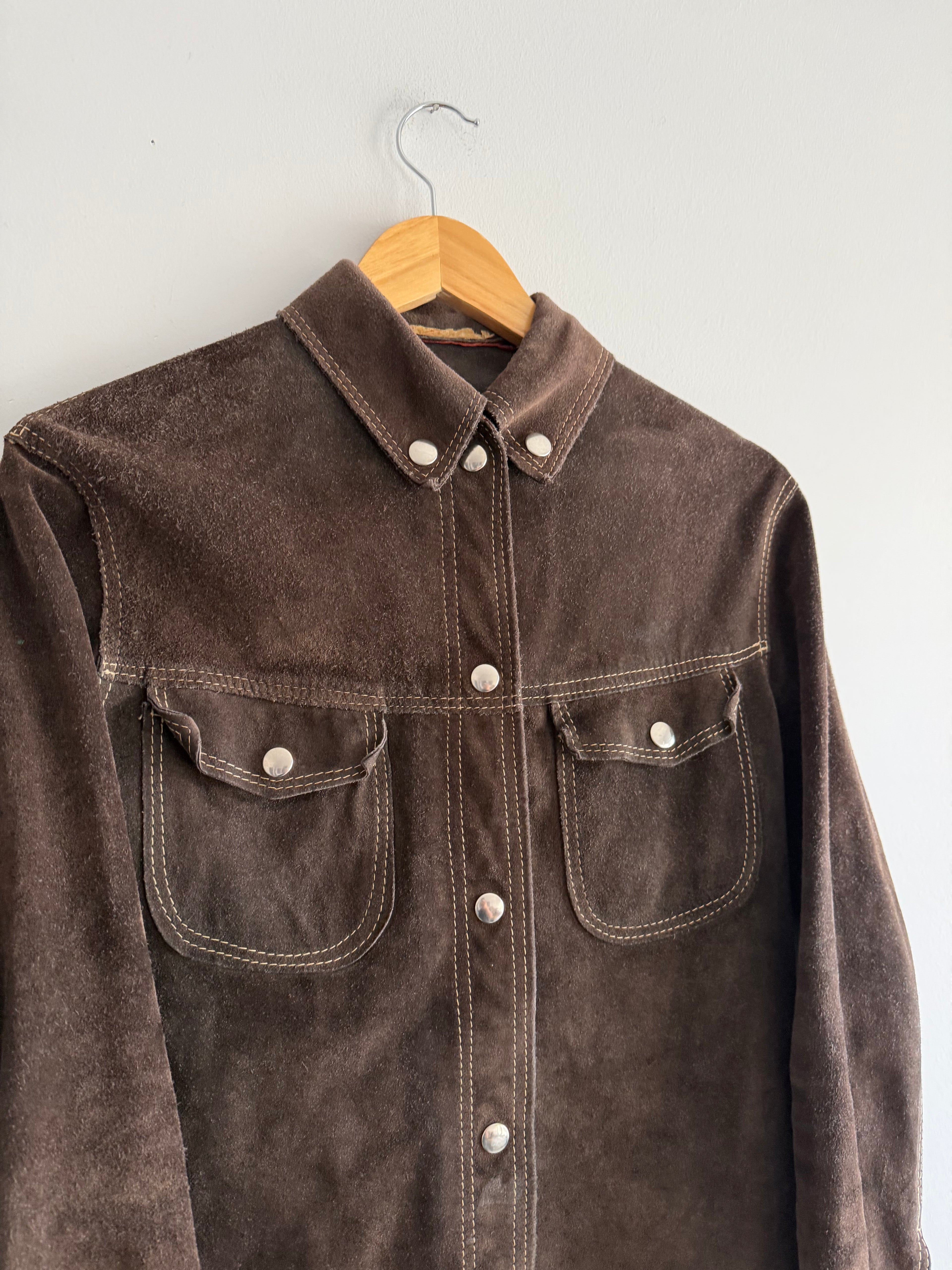 Vintage Brown Suede Jacket