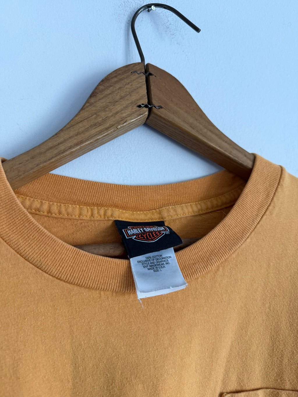 Early 2000s Orange Harley Flame Long Sleeve