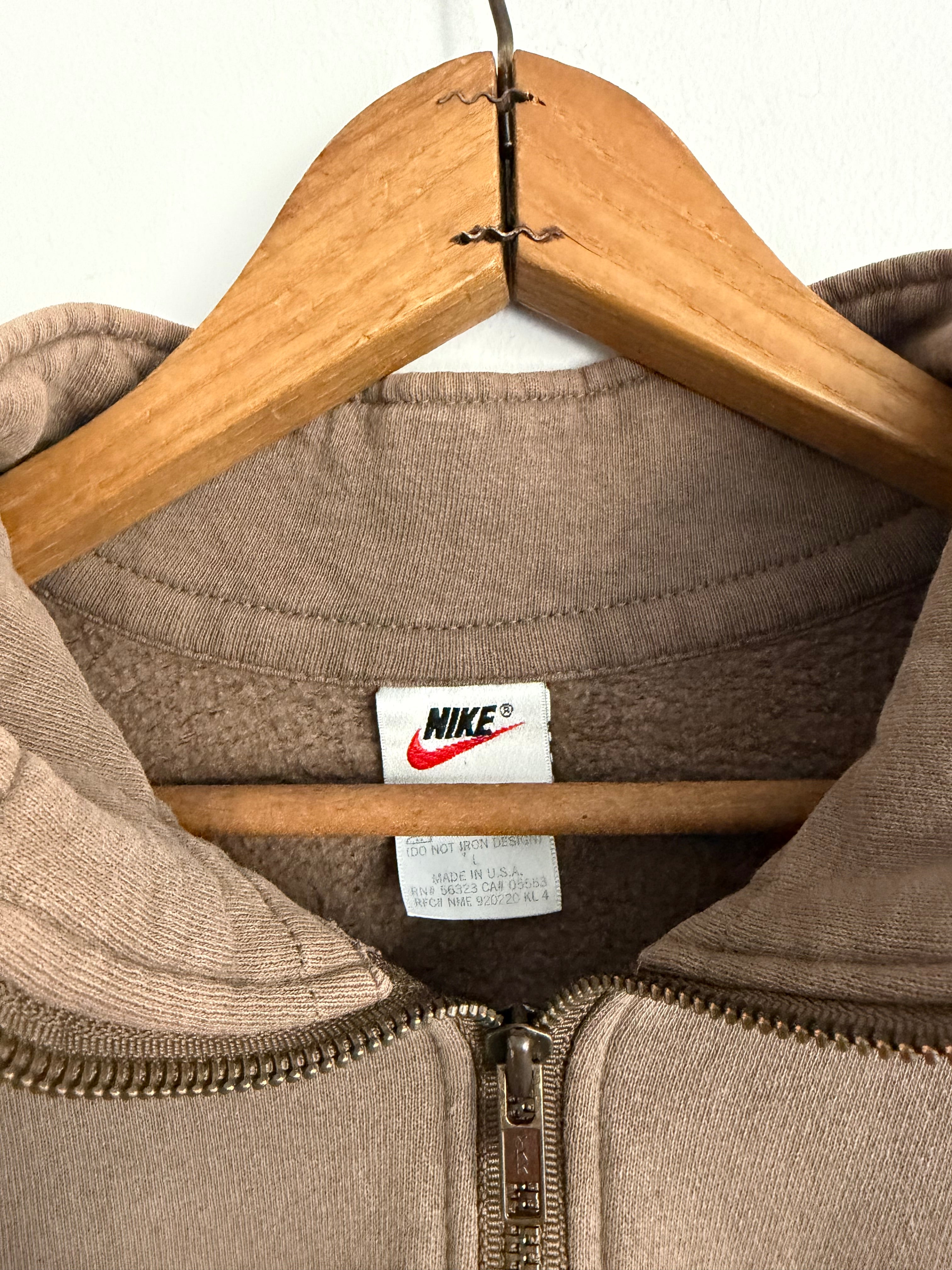 Vintage 90s Mocha Brown Nike Quarter Zip