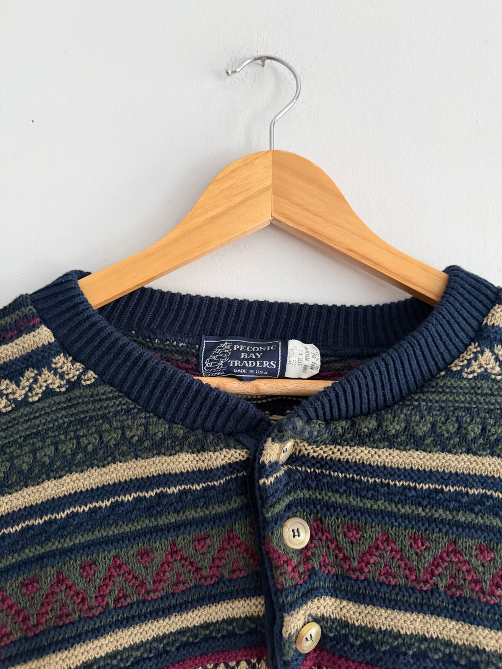 Vintage Peconic Bay Henley Sweater