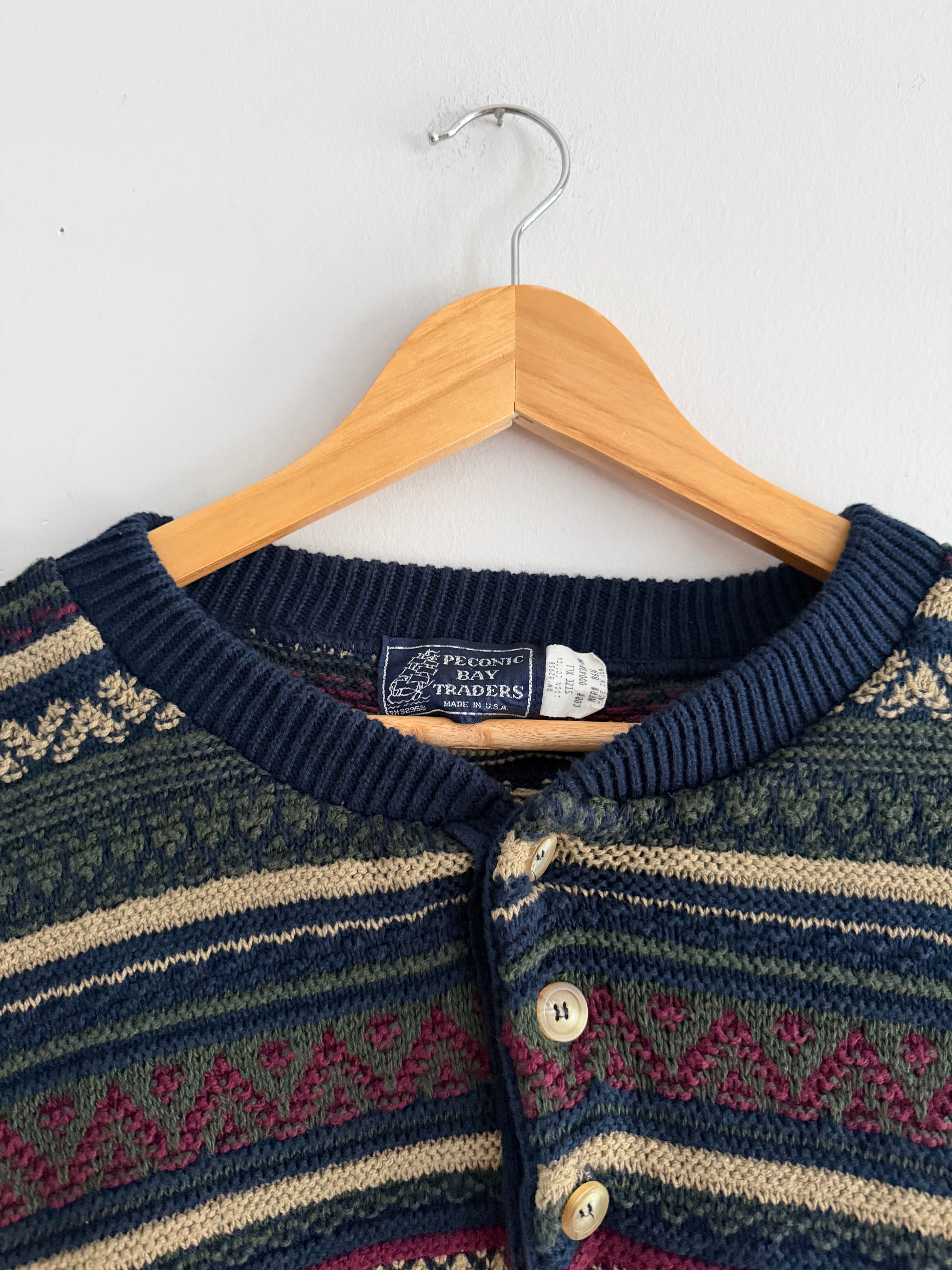 Vintage Peconic Bay Henley Sweater