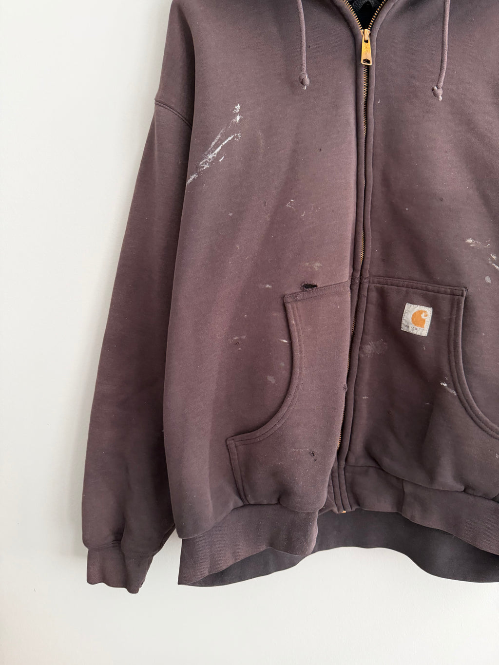 Vintage Thrashed Carhartt Thermal Lined Hoodie