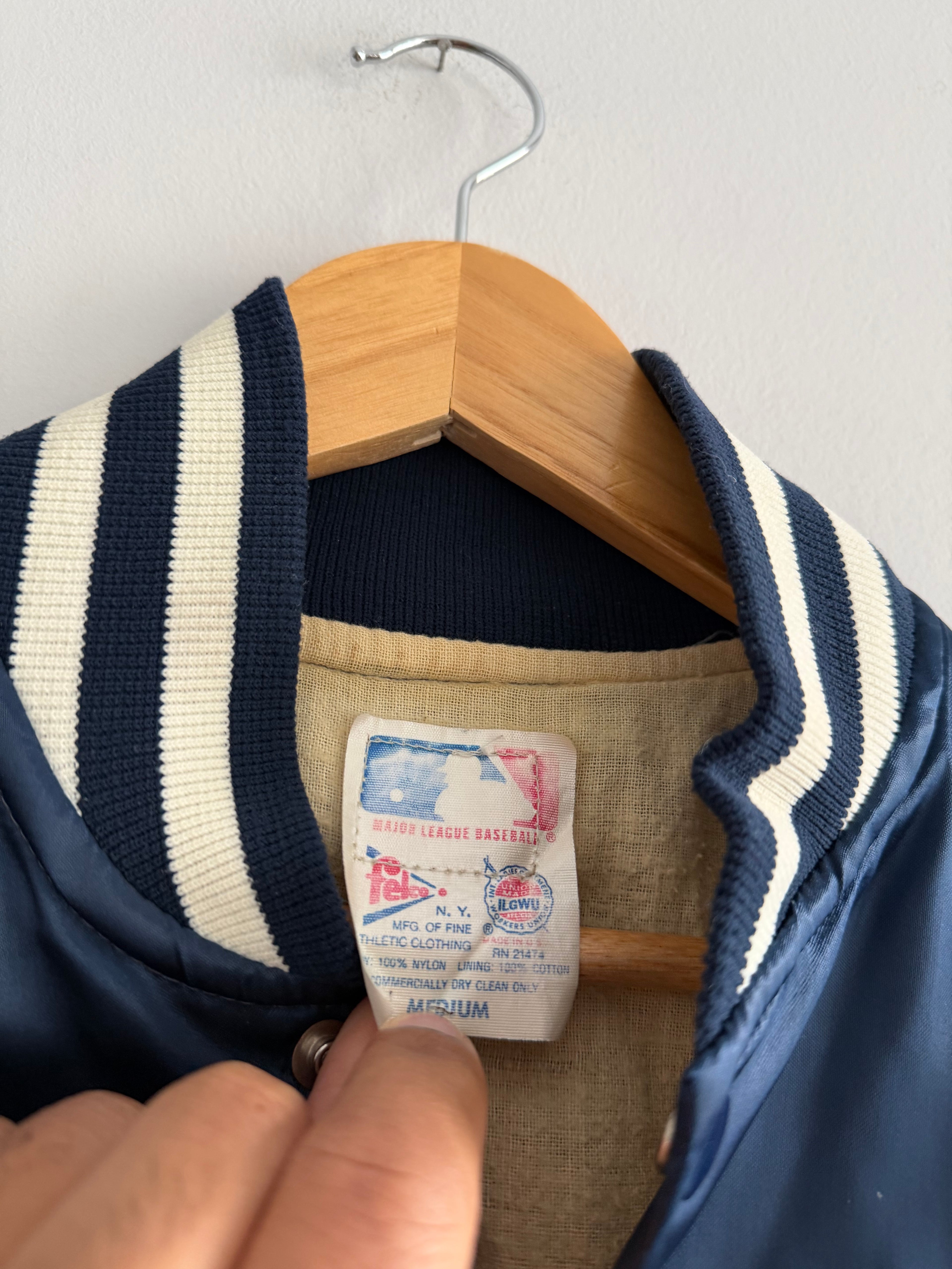 Vintage 80s New York Yankees Felco Satin Jacket