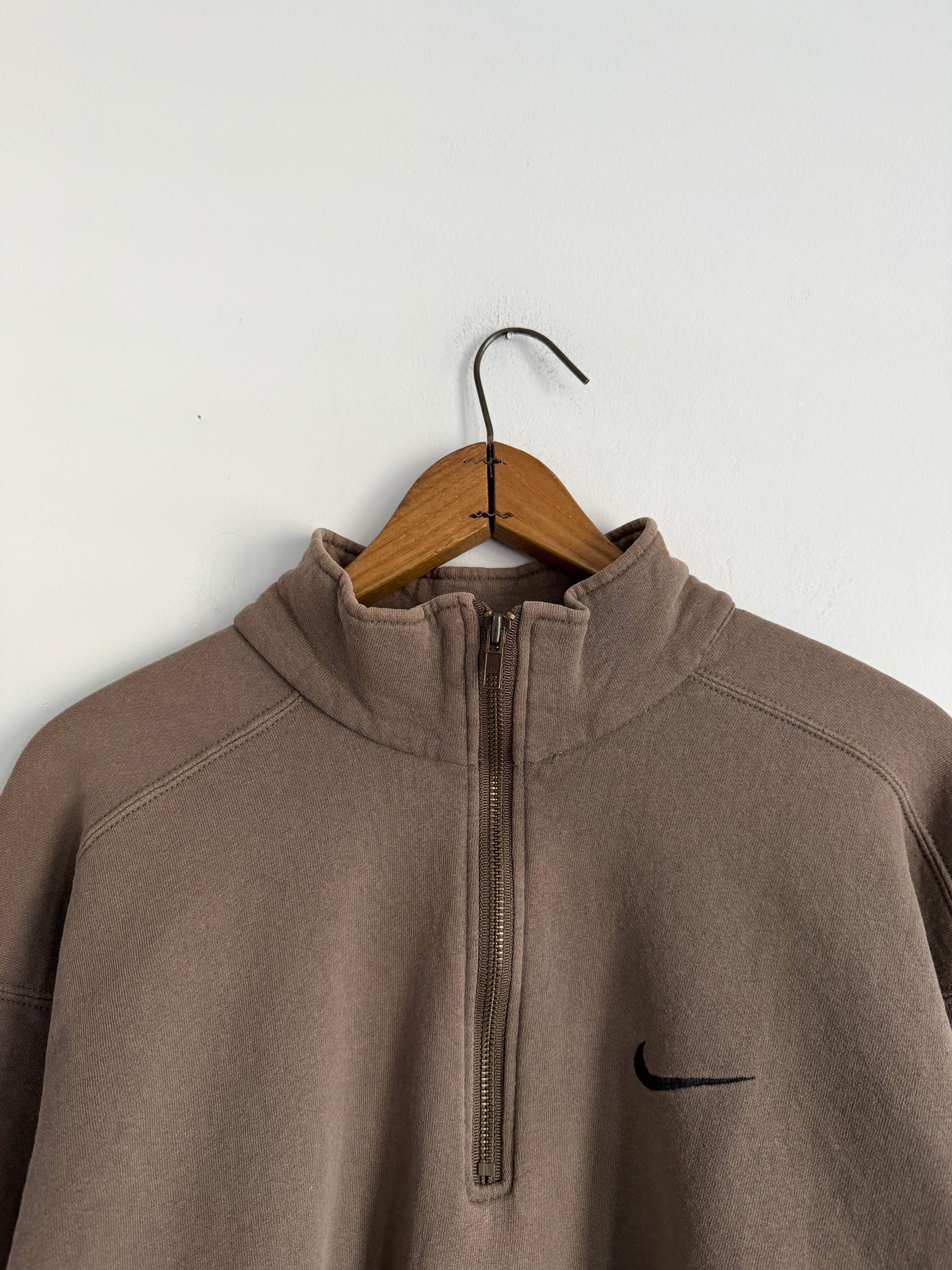 Vintage 90s Mocha Brown Nike Quarter Zip