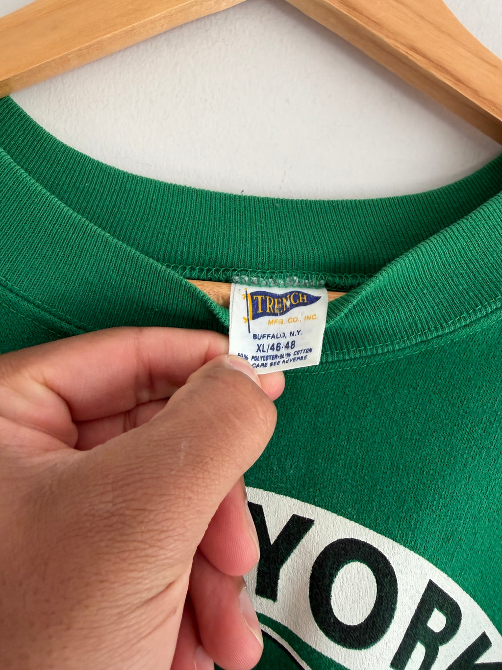 Vintage New York Jets Trench Crewneck