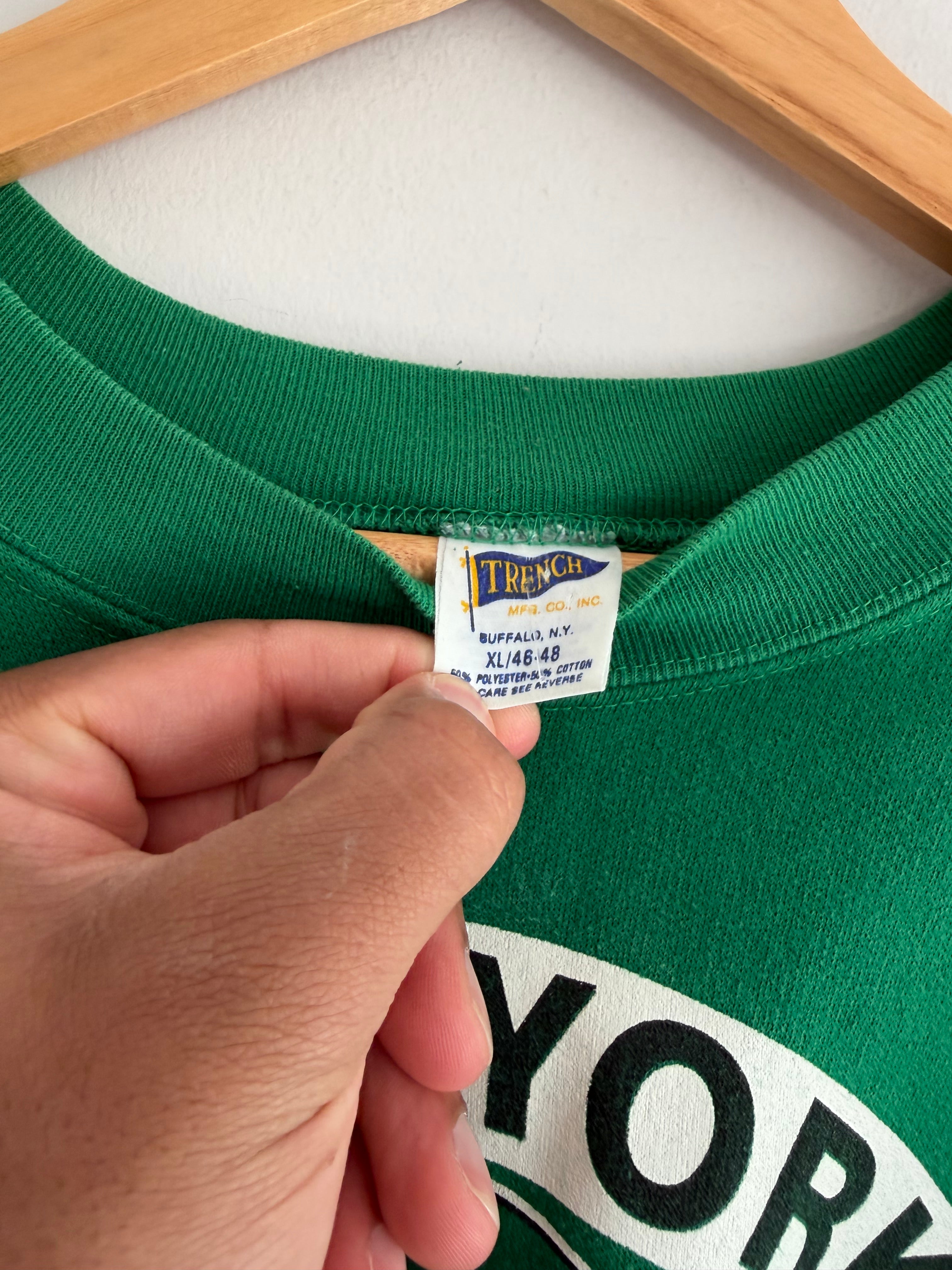 Vintage New York Jets Trench Crewneck