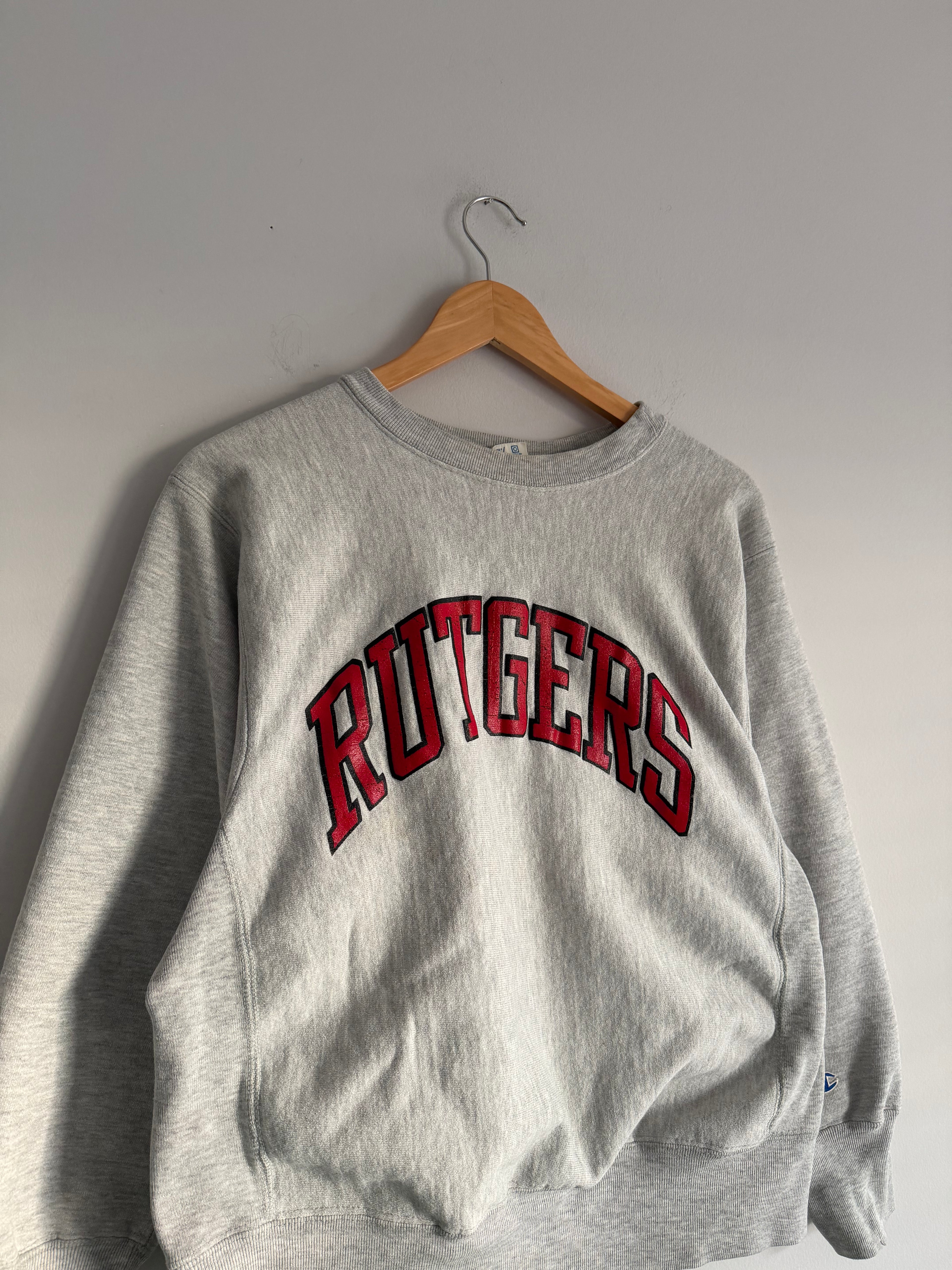 Vintage 80s Rutgers Champion Reverse Weave