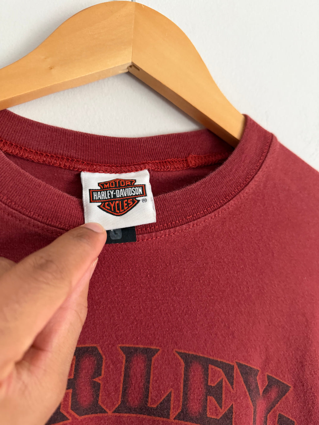Vintage Early 2000s Harley Davidson Montgomery Alabama Big Flame Long Sleeve