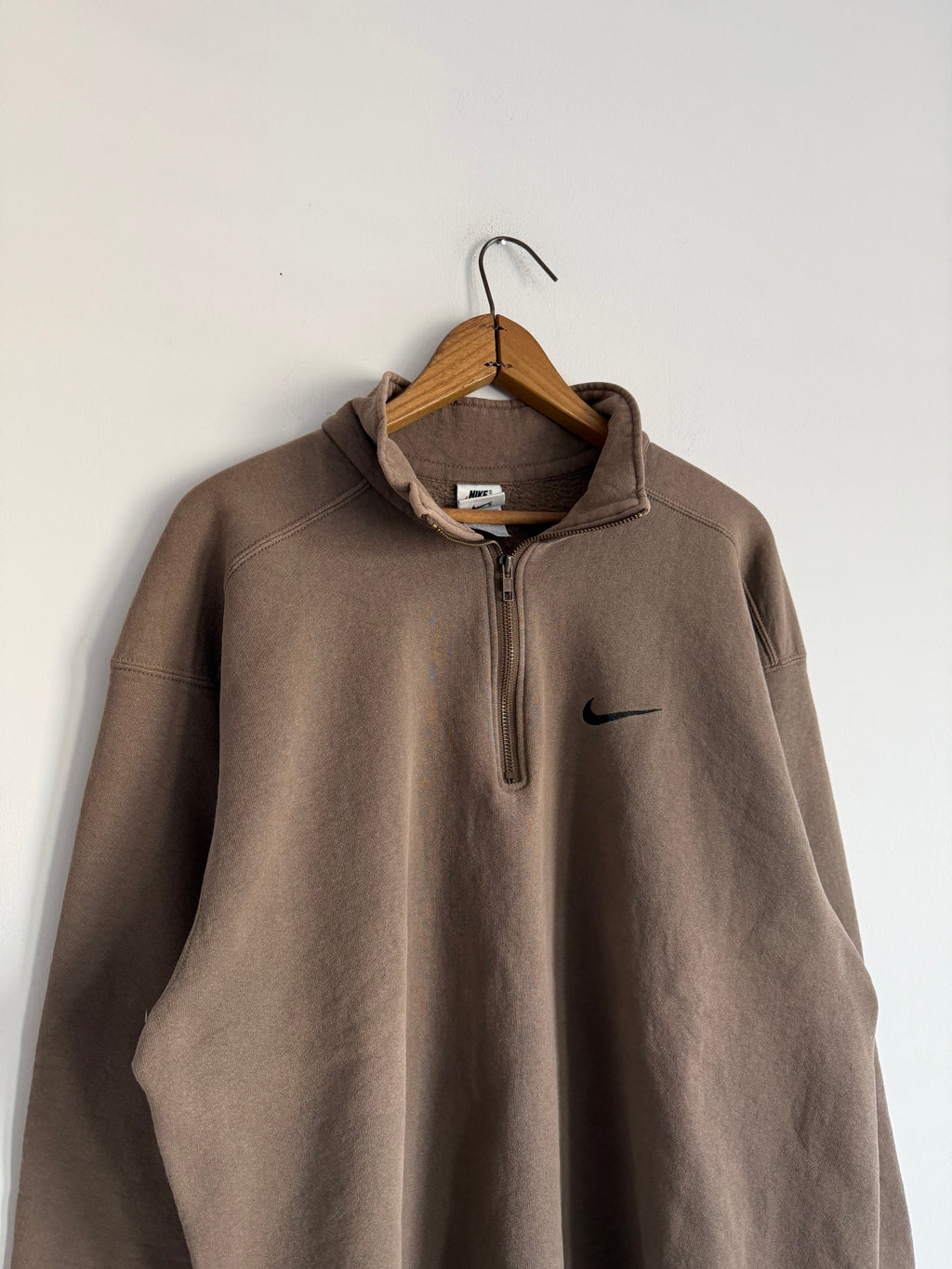 Vintage 90s Mocha Brown Nike Quarter Zip