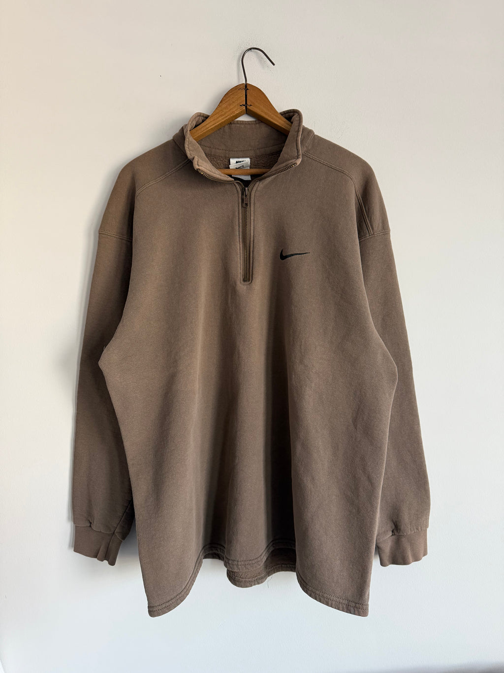 Vintage 90s Mocha Brown Nike Quarter Zip